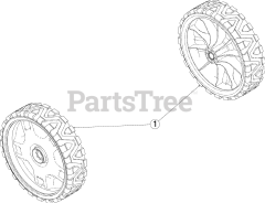 Brute 12A-A0A9778 - Brute Walk-Behind Mower (2016) Rear Wheels