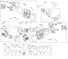 Briggs & Stratton 61E477-0015-J1 - Briggs & Stratton Horizontal Engine Cylinder Head Group