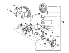 Echo ED-200 - Echo Engine Drill (SN: E01607001001 - E01607999999) Engine, Cylinder Cover