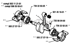 Husqvarna 40 - Husqvarna Chainsaw (1987-01) Crankshaft Assembly
