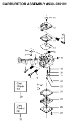 Poulan Pro PP 200 - Poulan Pro Chainsaw Carburetor Assembly P/N 530035181