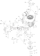 Toro 72504 - Toro 48" GrandStand Stand-On Mower (SN: 411800000 - 412999999) Engine Assembly