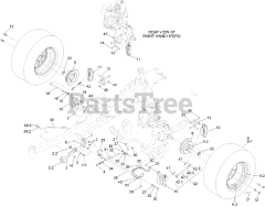 Toro 74909 TE (6000) - Toro 132cm Z Master Zero-Turn Mower, Side-Discharge Deck (SN: 316000001 - 316999999) (2016) PARKING BRAKE AND WHEEL ASSEMBLY