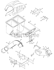 Cub Cadet 19A70010 (19A70010100) - Cub Cadet Twin Rear Bagger att4 General Assembly