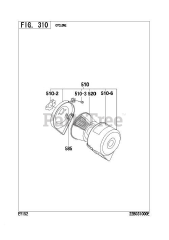 Subaru Robin EY152BB5090 (EY15-2) - Subaru Robin Engine 310 Intake &amp; Exhaust