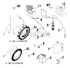 Kohler K241-46634 - Kohler K-Series Engine, Made for Allis Chalmers, 10hp, 7.5kW Breakerless Ignition 02090155103