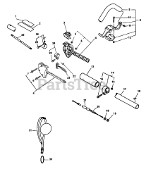 Echo SRM-2450 - Echo String Trimmer (Type 1E) Driveshaft, Handles, Throttle, Stop Switch