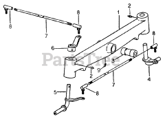 Cub Cadet 182 (133-182-100) - Cub Cadet Lawn Tractor Front Axle &amp; Connections