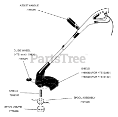 Murray HTE 154501 - Murray 15" String Trimmer (2005) General Assembly