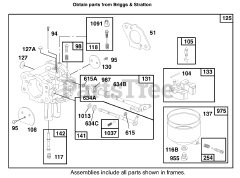 Toro 30182 - Toro ProLine Walk-Behind Mower, Gear Drive, 16hp (SN: 099000001 - 099999999) (1999) Engine Briggs  Stratton Model 303776-1188-A1 4
