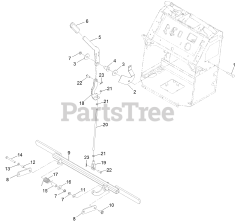 Exmark VTS691CKA48400 - Exmark 48" Vantage S-Series Stand-On Mower, Kawasaki FX691V (SN: 315000000 - 315999999) (2015) Park Brake Assembly