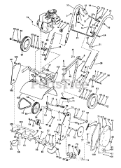 Lawn-Boy 1920 - Lawn-Boy Snow Thrower (SN: 400000001 - 499999999) (1964) Model 2020 Master Gardener Tiller Parts List