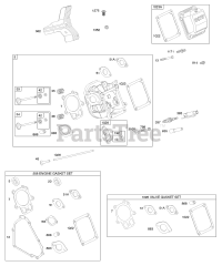 Briggs & Stratton 21C337-0110-E1 - Briggs & Stratton Horizontal Engine Cylinder Head, Gasket Set - Engine, Gasket Set - Valve, Valves
