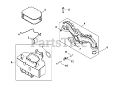 Cub Cadet LTX 1050 KH (13AQ91AP056) - Cub Cadet 50" Lawn Tractor (2013) Kohler SV725-3021 Air Intake &amp; Filtration