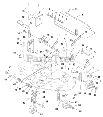 Massey Ferguson 2516 H (1692836) - Massey Ferguson 44" Lawn Tractor, 16hp 44" Mower Deck - Height Adjustment &amp; Rollers