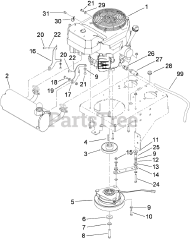 Toro 79558 - Toro 48" GrandStand Stand-On Mower (SN: 290003001 - 290999999) (2009) Engine Assembly