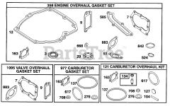 Briggs & Stratton 12C802-2320-E1 - Briggs & Stratton Vertical Engine Kits/Gasket Sets