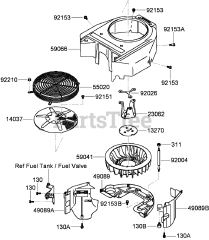 Toro 79558 - Toro 48" GrandStand Stand-On Mower (SN: 290003001 - 290999999) (2009) Cooling Equipment Assembly Kawasaki FH580V-FS30