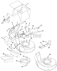 Gravely 911262 (LM 21 S) - Gravely 21" Walk-Behind Mower, Kohler XT-7 (SN: 000101 & Above) Mower Pan And Bag