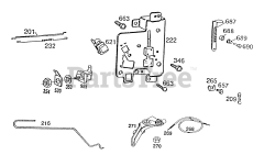 Briggs & Stratton 190706-6004-01 - Briggs & Stratton Vertical Engine Control Brkt Assembly