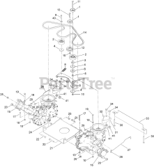 Toro 74898 (XS 5450) - Toro 54" Titan Zero-Turn Mower (SN: 412000000 - 412799999) Traction Drive Assembly