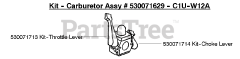 Weed Eater FL 1500 LE - Weed Eater Featherlite Blower, Type 1 Kit - Carburetor Assy