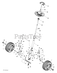 Poulan Pro PB 301 (960220025-00) - Poulan Pro Lawn Tractor (2014-10) STEERING