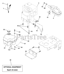 Husqvarna YTH 1542 (954567048-E) - Husqvarna 42" Yard Tractor (2001-12) Engine