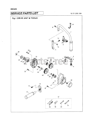 RedMax EDG 230 - RedMax Engine Drill (1990-10) 014 - DRIVE UNIT/TOOLS