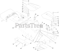 Toro 39078 - Toro 48" Walk-Behind Mower, Floating Deck, T-Bar, Gear Drive (SN: 314000001 - 314999999) (2014) DECK ASSEMBLY