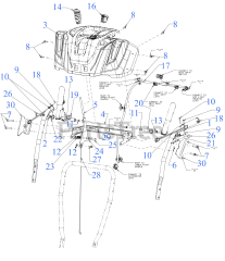 Cub Cadet 3X 28 (31AH5JVBB10) - Cub Cadet 3X 28" Snow Thrower (2023) Handle Panel