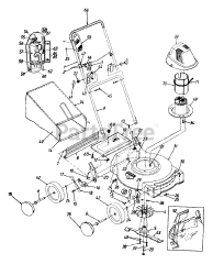 White Outdoor 387 (185-387-190) - White Outdoor Lawn Boss 19" Walk-Behind Mower, Electric (1995)