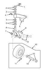 Scag SW32-14FS - Scag 32" Walk-Behind Mower, 14hp Kawasaki (SN: N4100001 - N4199999) CASTER ASSEMBLY