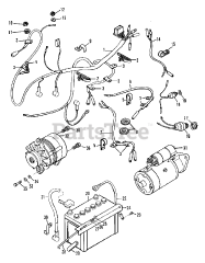 Simplicity 9518 (2097355) - Simplicity Compact Tractor, Diesel Engine Electrical System - Wiring &amp; Battery Group (3486I22)