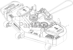 Exmark RAX691GKA524A3 - Exmark 52" Radius X-Series Zero-Turn Mower, Kawasaki FX691V (SN: 406294345 - 408644345) (Rev A) (2020)