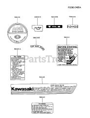 Kawasaki FE290D-CS02 - Kawasaki Engine LABEL