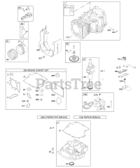 Briggs & Stratton 31X707-0777-E2 - Briggs & Stratton Vertical Engine Camshaft, Crankshaft, Cylinder, Engine Sump, Gasket Set - Engine, Piston, Rings, Connecting Rod