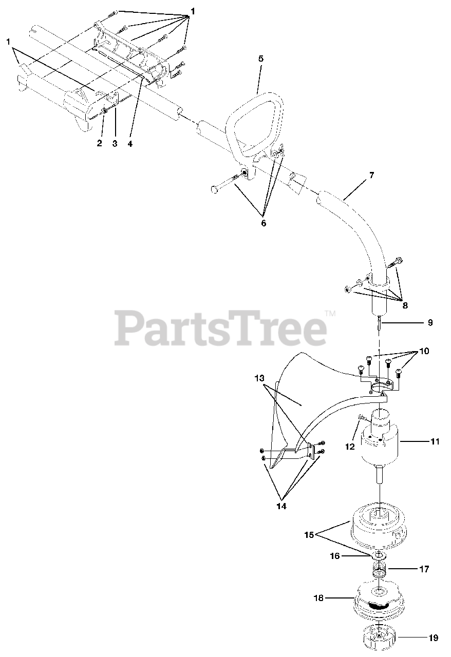 Yard Machines 280 (41AD280G000) Yard Machines String Trimmer Boom And