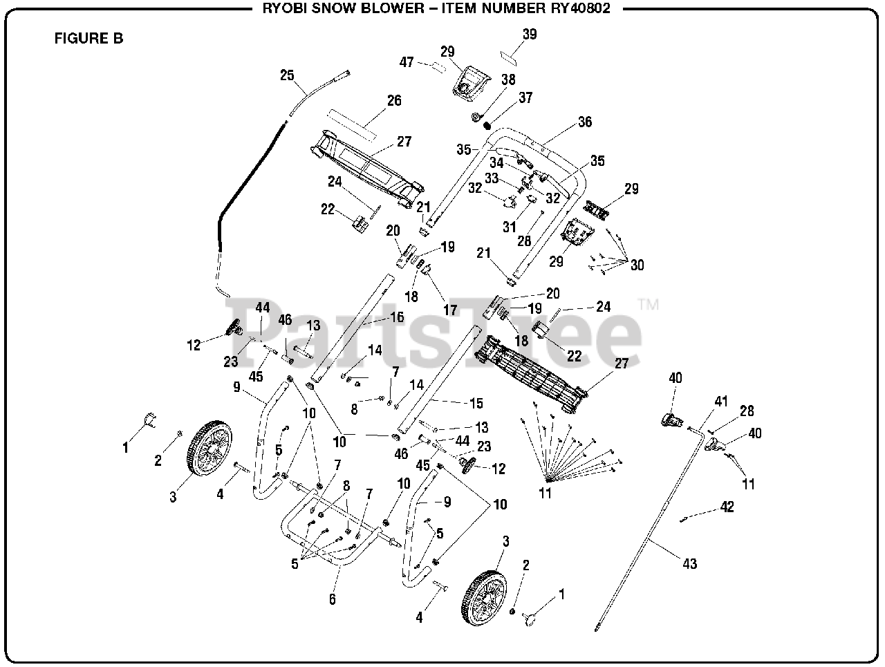 Ryobi RY 40802 (107700002) Ryobi 40V Snow Blower, Rev 02 (201803