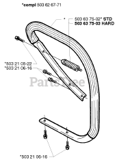 Husqvarna 371 - Husqvarna Chainsaw (1999-05) Front Handle