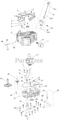 Toro 74793 (SW 5425) - Toro 54" TimeCutter Zero-Turn Mower (SN: 316000001 - 316999999) (2016) Crankcase and Crankshaft Assembly