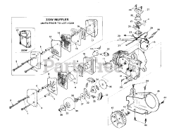 Homelite 330 (UT-10575) - Homelite Chainsaw Muffler, Clutch &amp; Ignition
