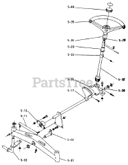 Toro 1-0423 - Toro Bronco 14 Lawn Tractor (1972) Front Axle And Steering