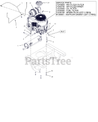 Gravely 992273 (Pro-Turn 452) - Gravely Pro-Turn 52" Zero-Turn Mower, Kawasaki FX (SN: 080000 - 081999)