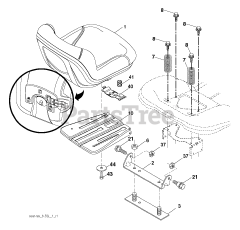 Poulan Pro PB 22H42YT (960480051-00) - Poulan Pro Lawn Tractor (2012-11) SEAT
