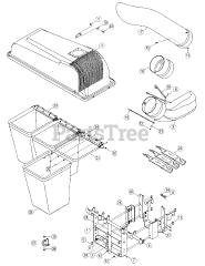 MTD OEM-190-842 - MTD 54" Triple Bagger Assembly (2007)