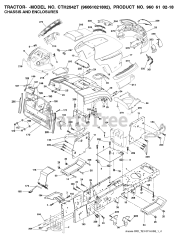 Husqvarna CTH 2542 T (960610218-02) - Husqvarna Lawn Tractor (2009-03) CHASSIS &amp; ENCLOSURES