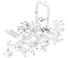 Exmark LZS801KA524 - Exmark 52" Lazer Z S-Series Zero-Turn Mower, Kawasaki FX801V (SN: 313000000 - 313999999) (2013) Main Frame Assembly