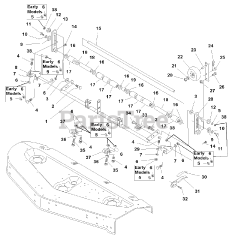Simplicity 1694072 - Simplicity 60" Mower Deck 60" Mower Deck - Roller Bar Group -