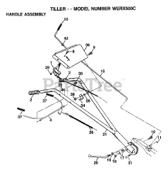 Weed Eater WE RX500 C - Weed Eater Tiller HANDLE